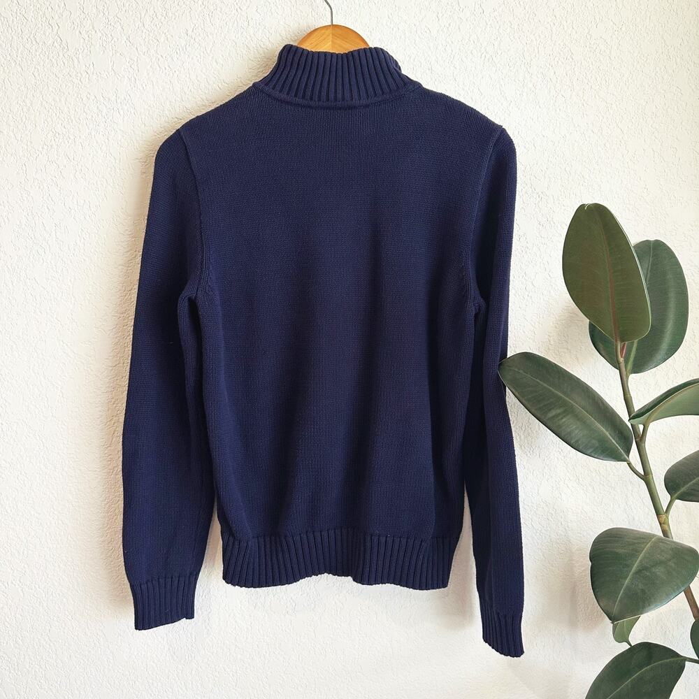 Ralph Lauren Full Zip Cardigan Sweater Large Embroidered Crest Preppy‎ Old Money - Picture 4 of 8